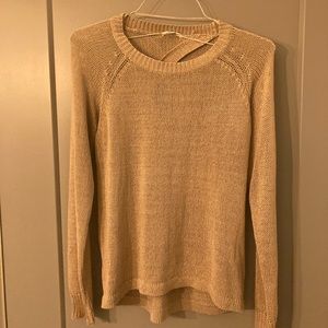Gold Bar III Sweater with Cute Open Back